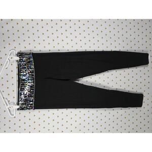Victorias Secret PINK FOLDOVER Fasion Show Yoga BLING Sequin Leggings SMALL